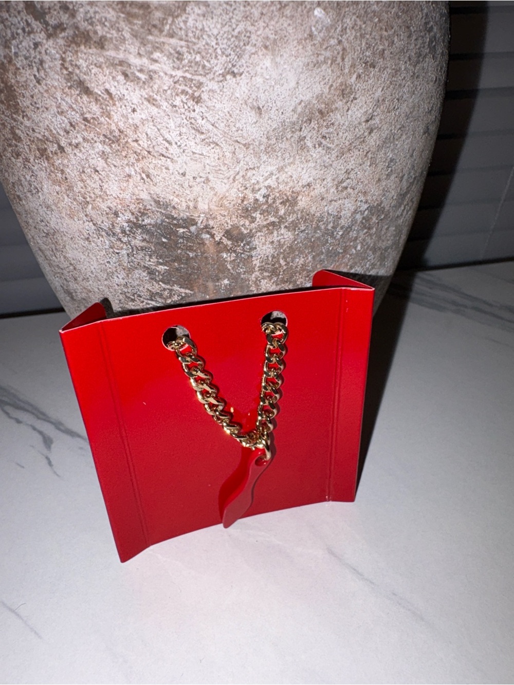 Christian Louboutin Red and gold bracelet